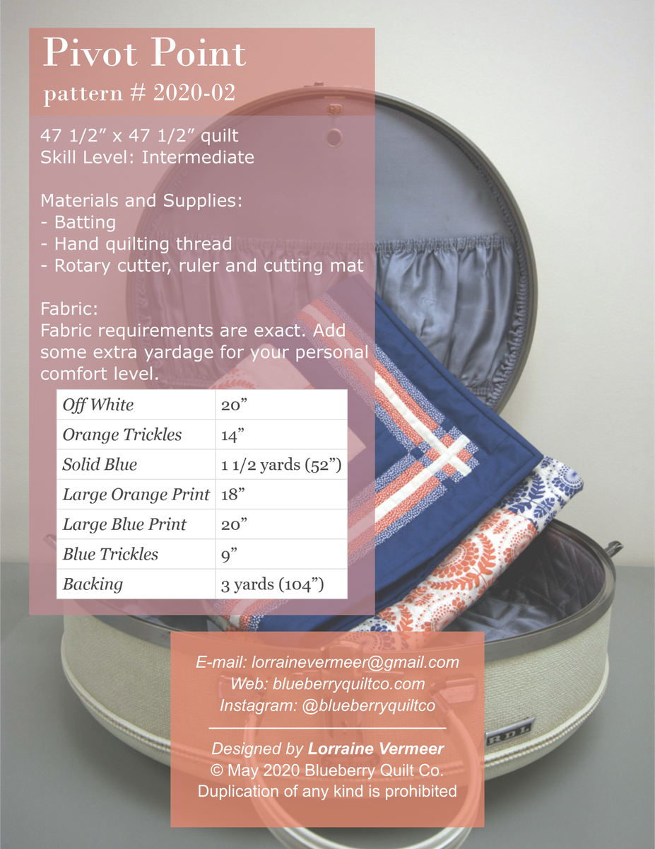 Pivot Point Pattern – Blueberryquiltco